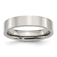 thumbnail image 1 of Auriga Stainless Steel Polished 5 mm Flat Band for Women Size 11.5, 1 of 6