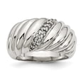 thumbnail image 1 of Auriga Fine Jewelry Stainless Steel Polished CZ Ring for Women Size 7, 1 of 6