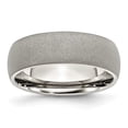 thumbnail image 1 of Auriga Fine Jewelry Stainless Steel Polished with Stone Finish 7 mm Band for Women Size 13, 1 of 7