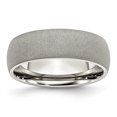 thumbnail image 1 of Auriga Fine Jewelry Stainless Steel Polished with Stone Finish 7 mm Band for Women Size 8.5, 1 of 7