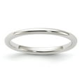 thumbnail image 1 of Auriga Sterling Silver 2 mm Half Round Band for Women Size 8, 1 of 8