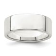 thumbnail image 1 of Auriga Sterling Silver 7 mm Lightweight Flat Band for Mens Size 13, 1 of 6