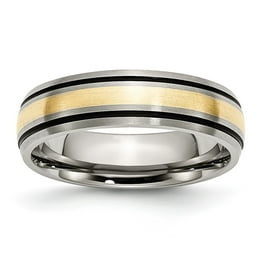 Titanium/14kt Yellow cheapest Gold Men’s band 9.5