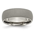 thumbnail image 1 of Auriga Titanium Stone Finish 7 mm Half Round Band for Women Size 10, 1 of 6