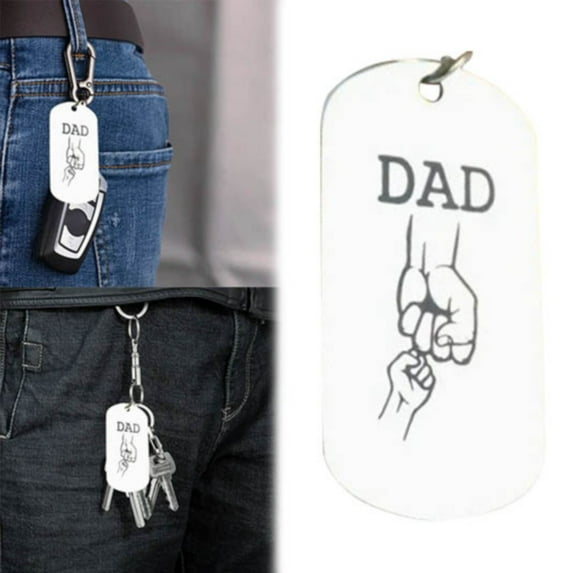 Aurlik Father's Day Gifts for Dad From Son Daughter Kids, My Dad Funny Keychain for Papa Daddy, Birthday Christmas Valentine's Day Key Chain for Men