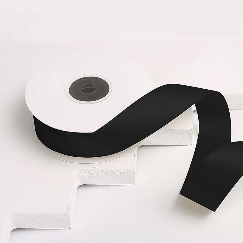 Auroal black Solid Color Ribbon -1 piece, 0.98 inches wide, size 25 ...