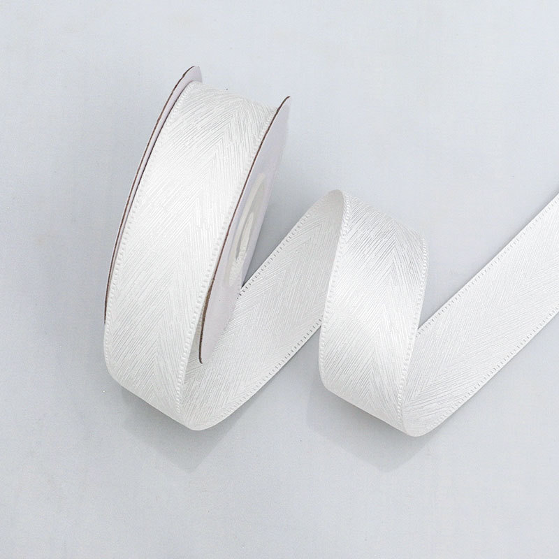 White Ruffle Ribbon Wide Auroal gift wrapping ribbon -2 rolls of white fabric ribbon 0.98 inches ...