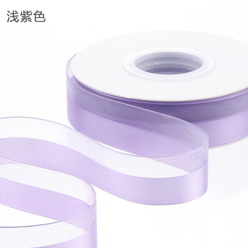 Auroal light purple Translucent Half Ribbon -1 piece, 0.98 inches wide ...
