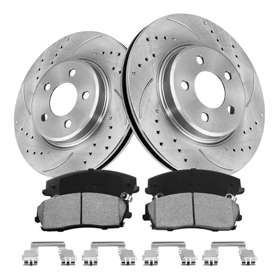 Aurogenix Front Brake Kits for 2006-2023 Dodge Charger, 09 Challenger, 2005-2020 Chrysler 300, Brake Pads and Rotors Kit 53022 D1056-7962 Brakes and Rotors