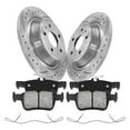 thumbnail image 1 of Aurogenix Rear Brake Pads and Rotors Kit for 2013-2020 Ford Fusion;2013-2016 Lincoln MKZ Brake Rotors + Carbon Fiber Ceramic Brake Pads Kit OE No. : 54194 & D1665-8893, 11.9in(301.8mm), 1 of 11