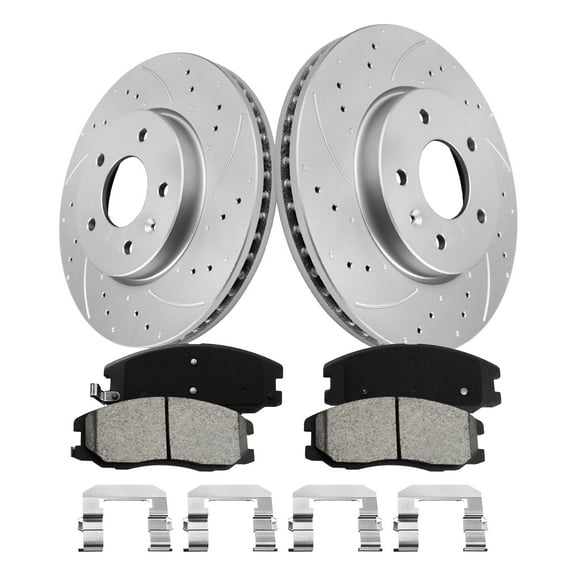 Aurogenix - Front Brake Kit for 2008-2015 Chevrolet Captiva Sport 2007-2009 Equinox GMC Torrent Suzuki XL-7 Disc Brake Rotors Ceramic Brakes Pads Replacement:11.65 " Rotor