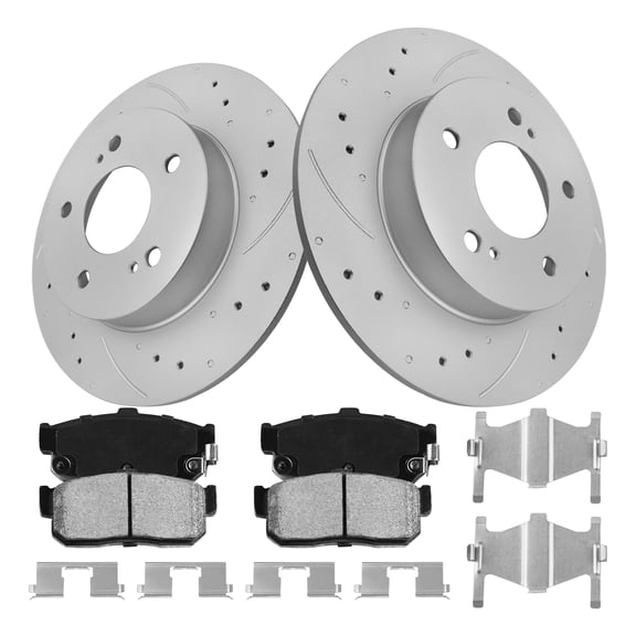 Aurogenix -Rear Brake Kit for 1995-2000 Nissan Maxima ,1996-2000 Infiniti I30Replacement 1996 1997 1998 1999 2000 Brake Rotors Ceramic Brakes Pads