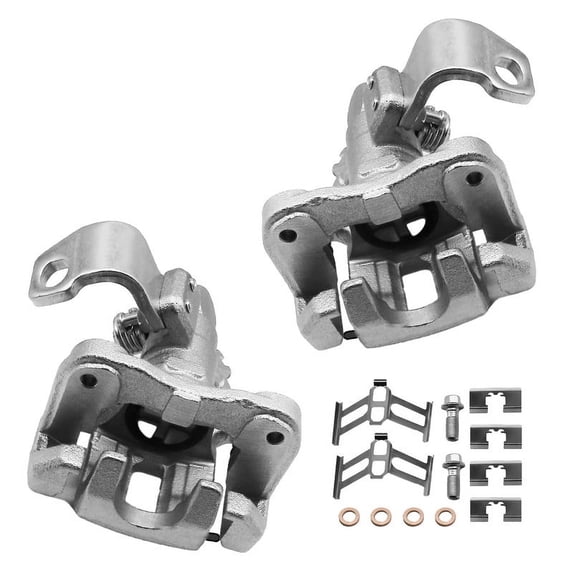 Aurogenix Rear Brake Caliper Replacement For 2006-2015 Honda Civic 2013-2018 Acura ILX, 19-B3299+19-B3298,Rear Driver and Passenger Side