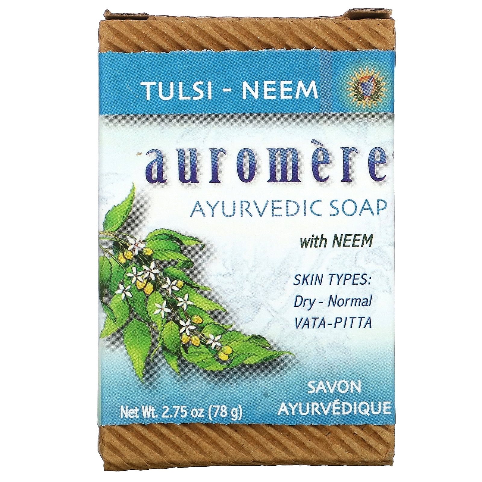 Auromere, Ayurvedic Bar Soap with Neem, TulsiNeem, 2.75 oz (78 g