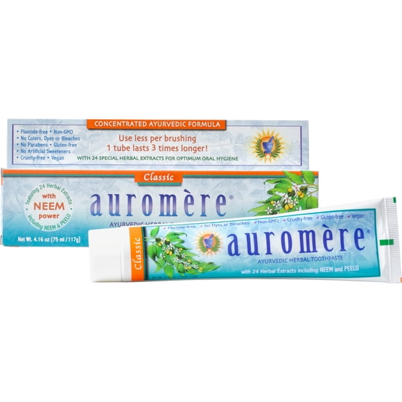 Auromere Ayurvedic Herbal, Natural Toothpaste, Classic Licorice, 4.16 oz