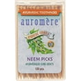 thumbnail image 1 of Auromere Ayurvedic Neem Toothpicks - Vegan, Natural, Non GMO, Made from Birchwood (100 Count) (1 Pack), 1 of 4