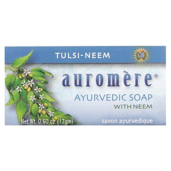 Auromere Ayurvedic Bar Soap with Neem, Tulsi-Neem, 0.6 oz (17 gm)