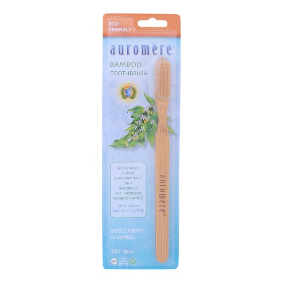 Auromere Bamboo Toothbrush, Soft , 1 Toothbrush