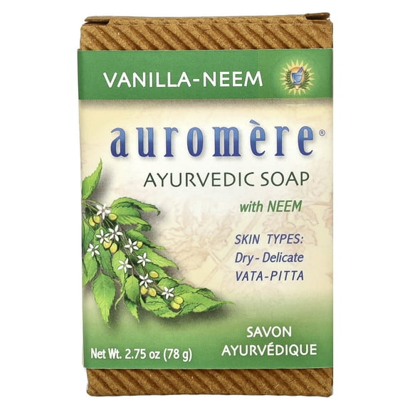 Auromere Bar Soap - Ayurvedic - Vanilla Neem - 2.75 oz