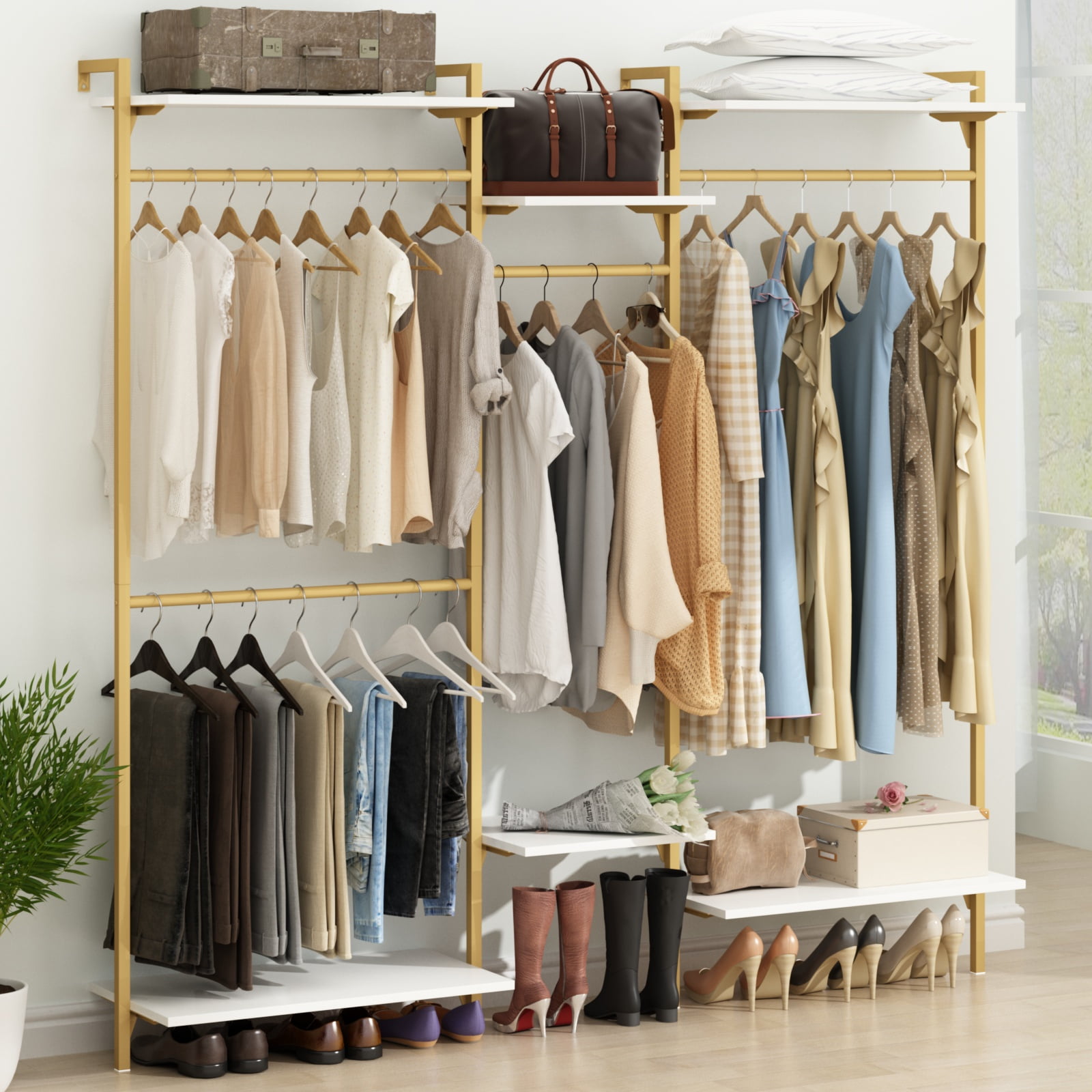 https://i5.walmartimages.com/seo/Auromie-Gold-Wall-Mounted-4-Hanging-Rod-Custom-Closet-Rack-6-Tier-Adjustable-Shelves-Organizer-System-Kit-Metal-Garment-Bedroom-Clockroom-80-43-L-78-_c98c7602-9dd9-4fb7-bf6f-358c549fb67e.7661fd59453ed3c0696e7645a0184426.jpeg