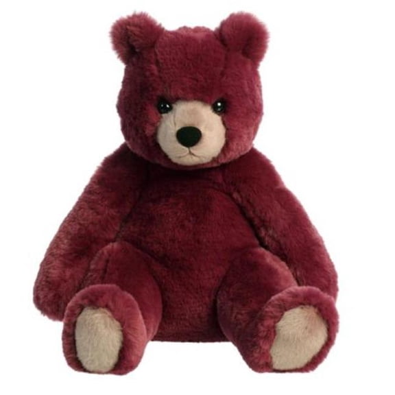 Aurora 01809 15.5 in. Snuggly Humphrey Bear Comforting Companion Imaginative Play Stuffed Animal Plush Toy, Burgundy
