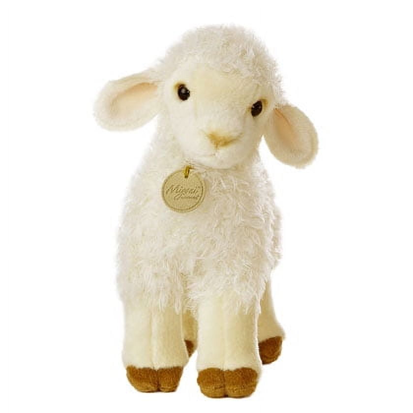 AURORA WORLD Aurora - Medium White Miyoni - 10" Lovely Lamb - Realistic Stuffed Animal