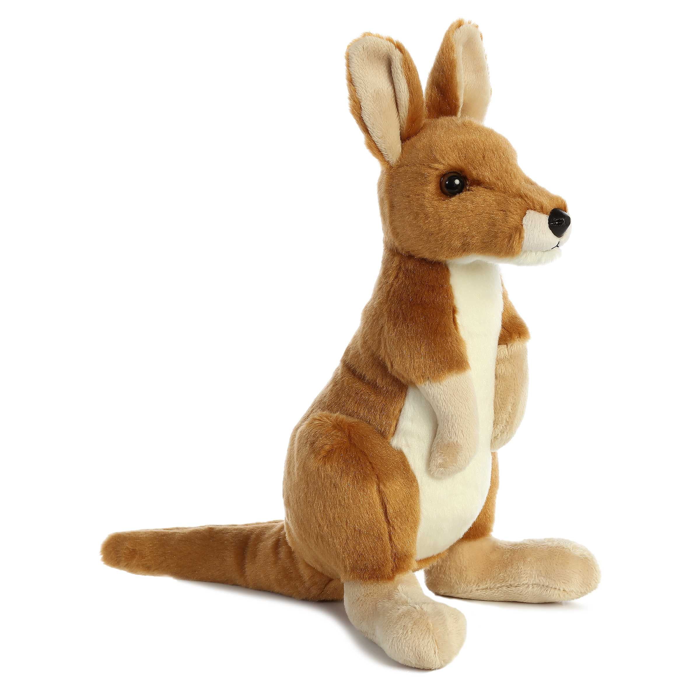 Aurora 12-Inch Brown Plush Kangaroo Stuffed Animal