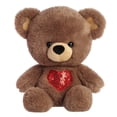 thumbnail image 1 of Aurora  13 in. Heartwarming Valentine Heart for You Bear Decorative Charm Loveable Companions Stuffed Animal Toy, Brown, 1 of 5