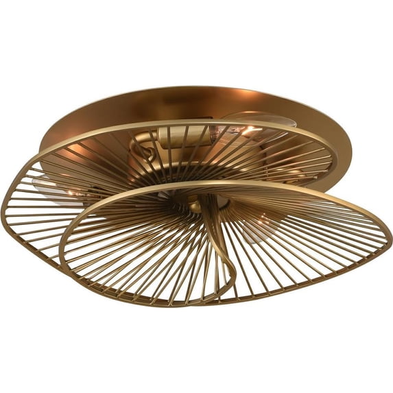 Aurora 14 Brass Flush Mount Modern Light Fixture