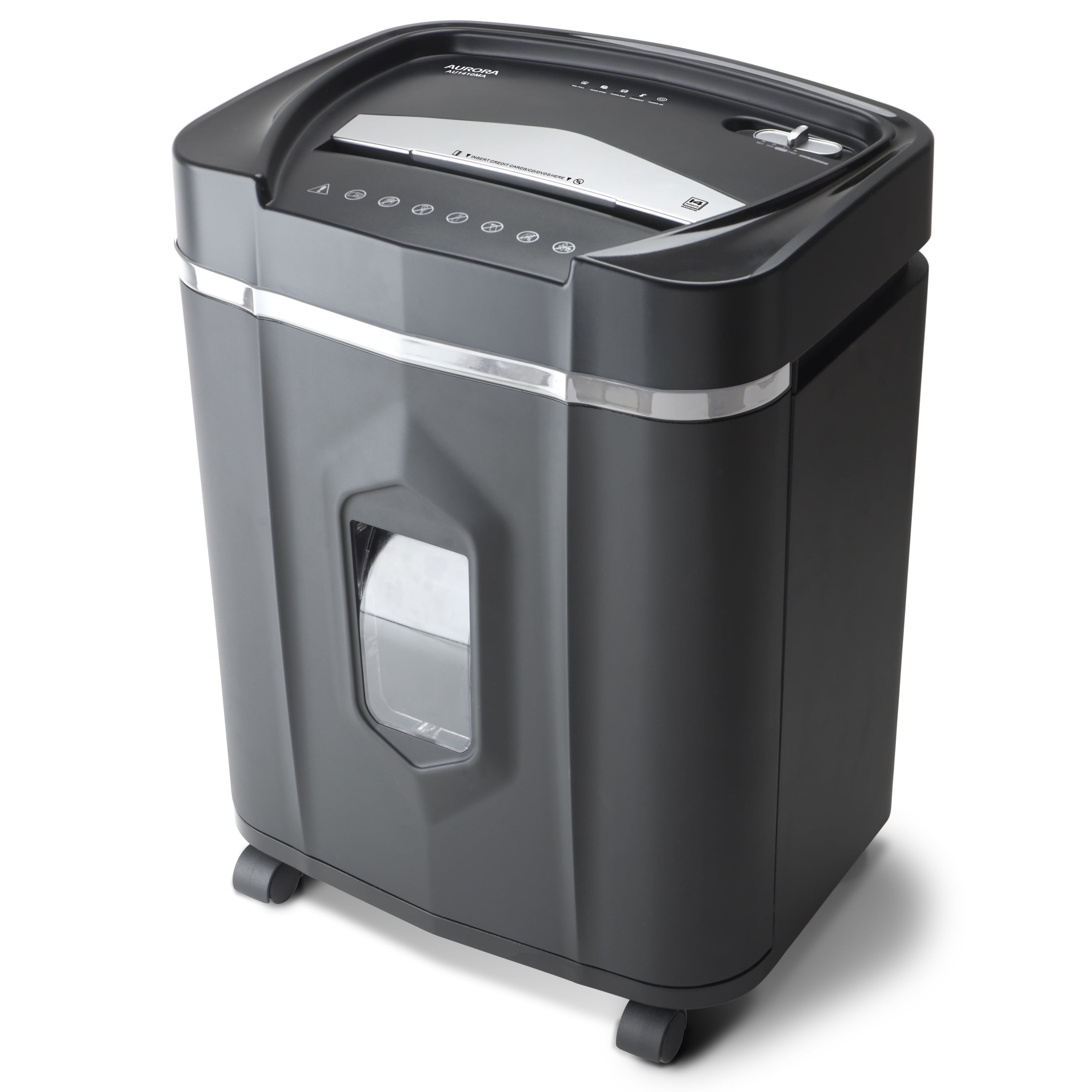   Basics 12 Sheet Cross Cut Paper and Credit Card Home  Office Shredder with 4.8 Gallon Bin, Black : Office Products
