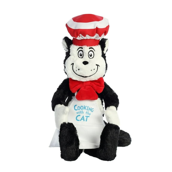 Aurora - Large Multicolor Dr. Seuss - 14" Chef Cat In The Hat - Whimsical Stuffed Animal