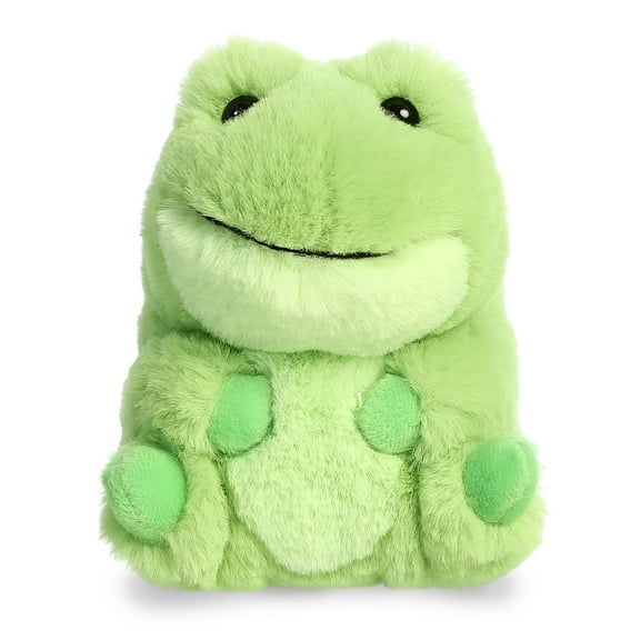 Aurora 16981 5 in. Round Rolly Pet Riberto Frog Adorable Companions On-The-Go Fun Stuffed Animal Toy, Green
