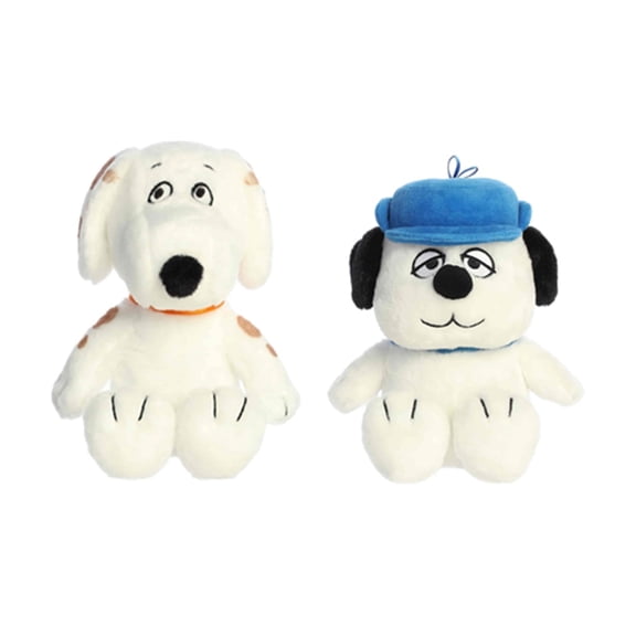 Aurora 2 Piece Snoopy Brothers Floppy Legs Plush Set 8" Olaf and 9" Marbles