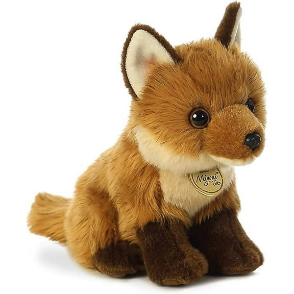 Aurora - Small Brown Miyoni Tots - 7.5" Fox Kit - Adorable Stuffed Animal