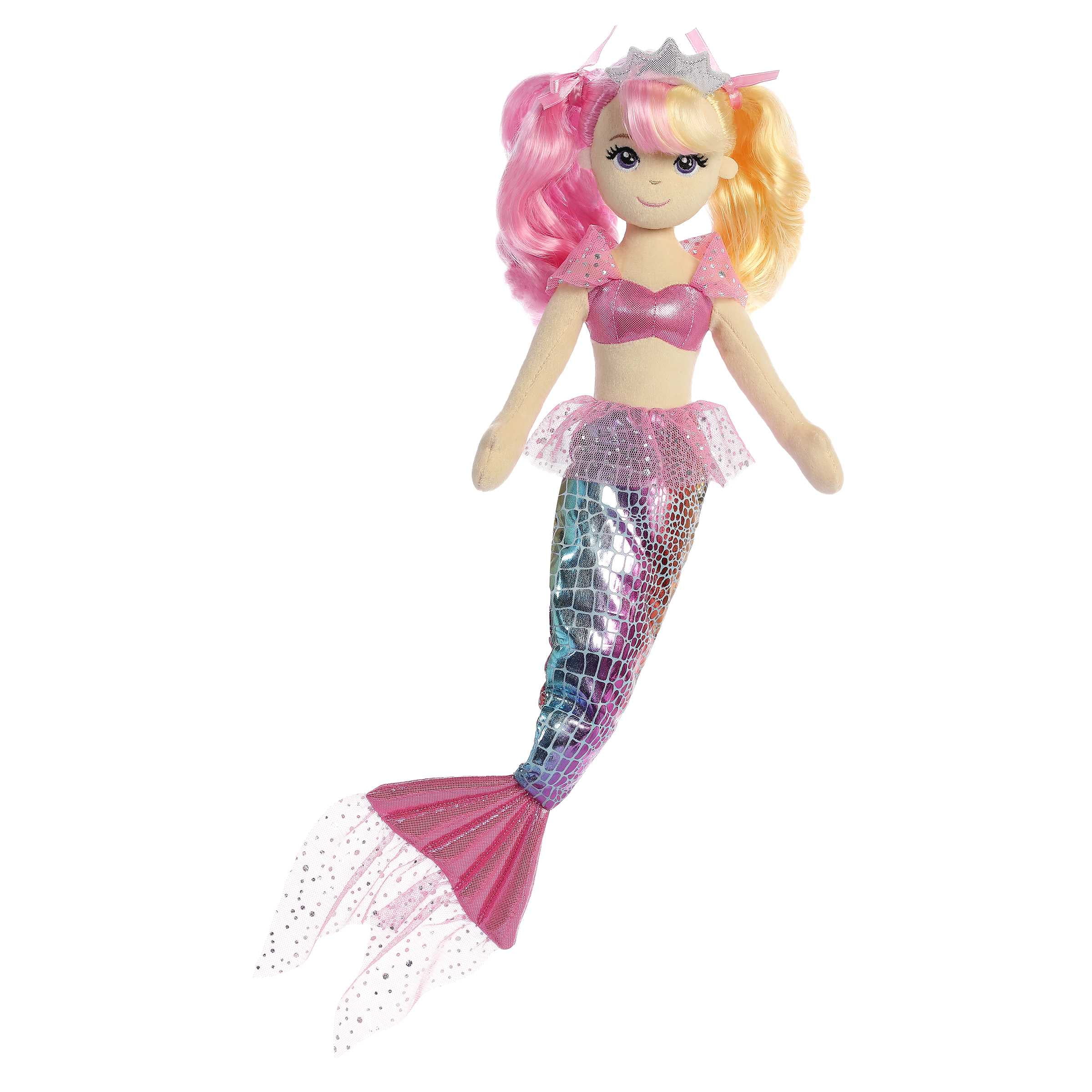 Aurora 18 in. Enchanting Sea Sparkles Rainbow Sea Rose Imaginative Play ...