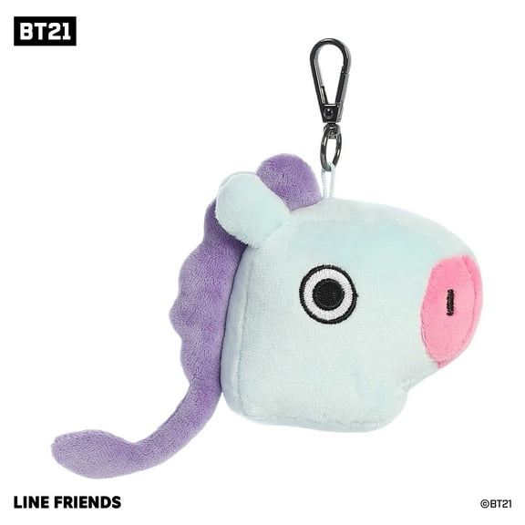 Aurora - Mini Blue BT21 - 4" MANG Clip-On - Lovable Stuffed Doll
