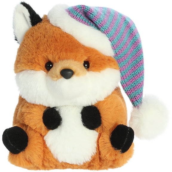 Aurora 5.5" Stuffed Fern Fox with Pompom Hat Plush Toy