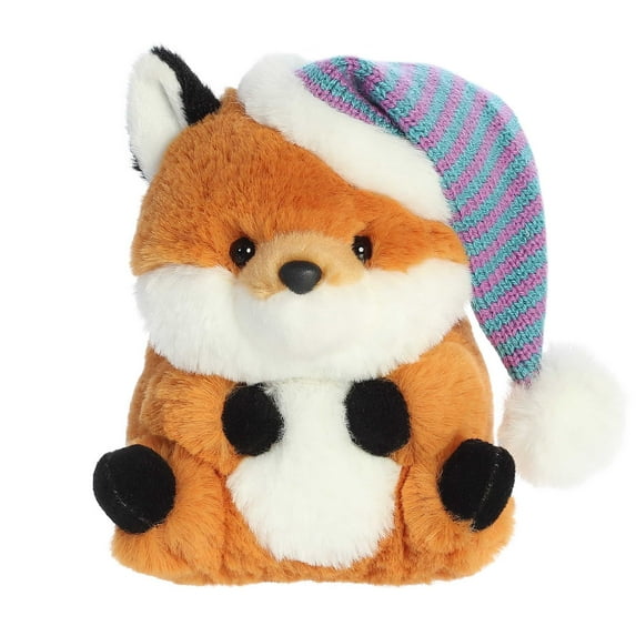 Aurora - Small Orange Rolly Pet - 5.5" Fern Fox - Festive Stuffed Animal