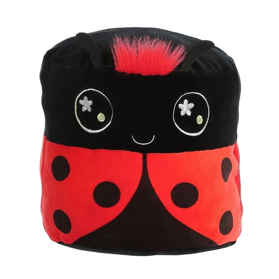 Aurora 6 in. Squeezable Mallows Ladybug Ultimate Squishiness Unique Shape Stuffed Animal Plush Toy, Red