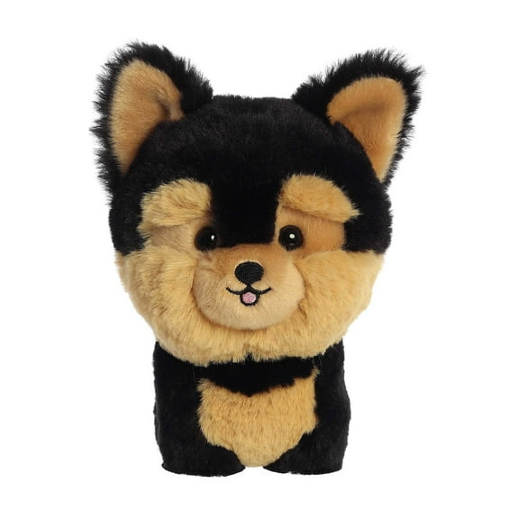 Aurora 7 in. Playful Teddy Pets Yorkie Unique Design Endless Play Stuffed Animal Plush Toy, Black