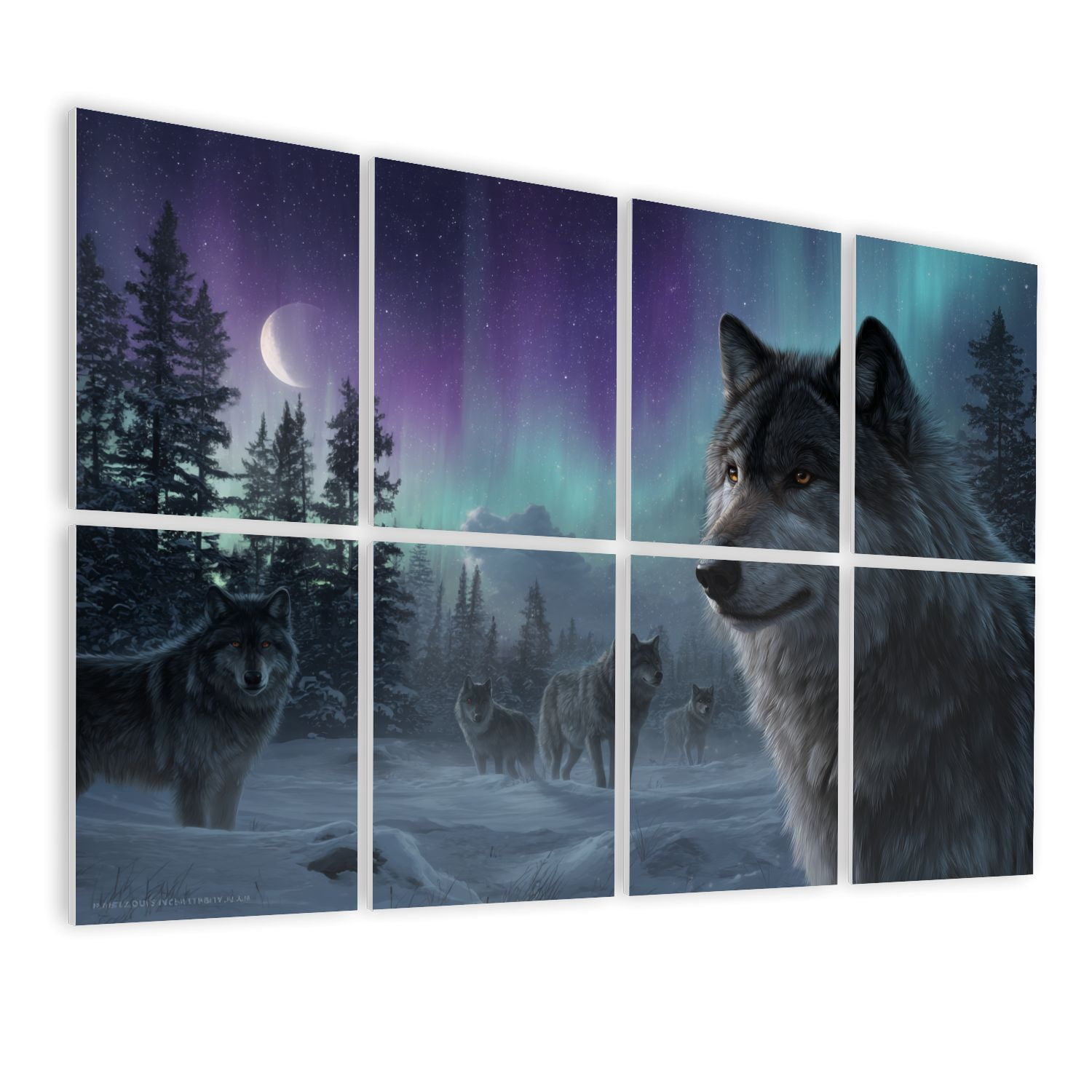 Aurora 8 Pack Art Acoustic Panels Sound Absorbing Fantasy Wildlife ...