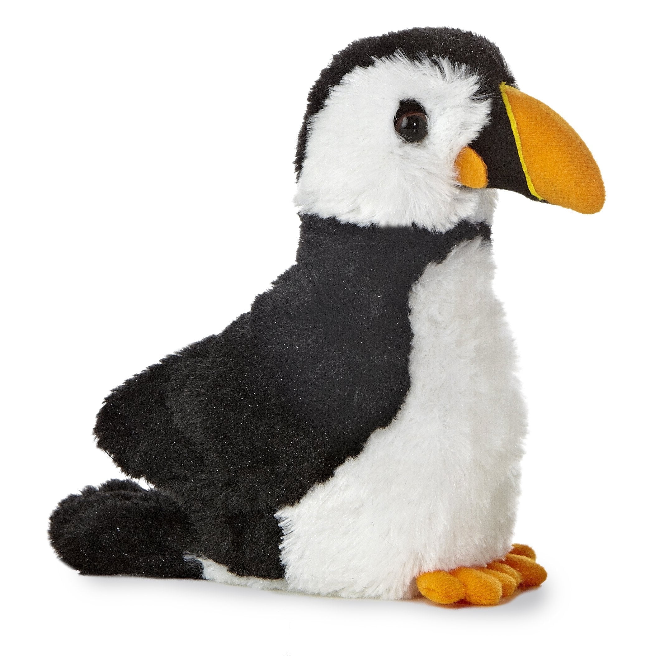 Aurora - Small Black Mini Flopsie - 8" Puffin - Adorable Stuffed Animal