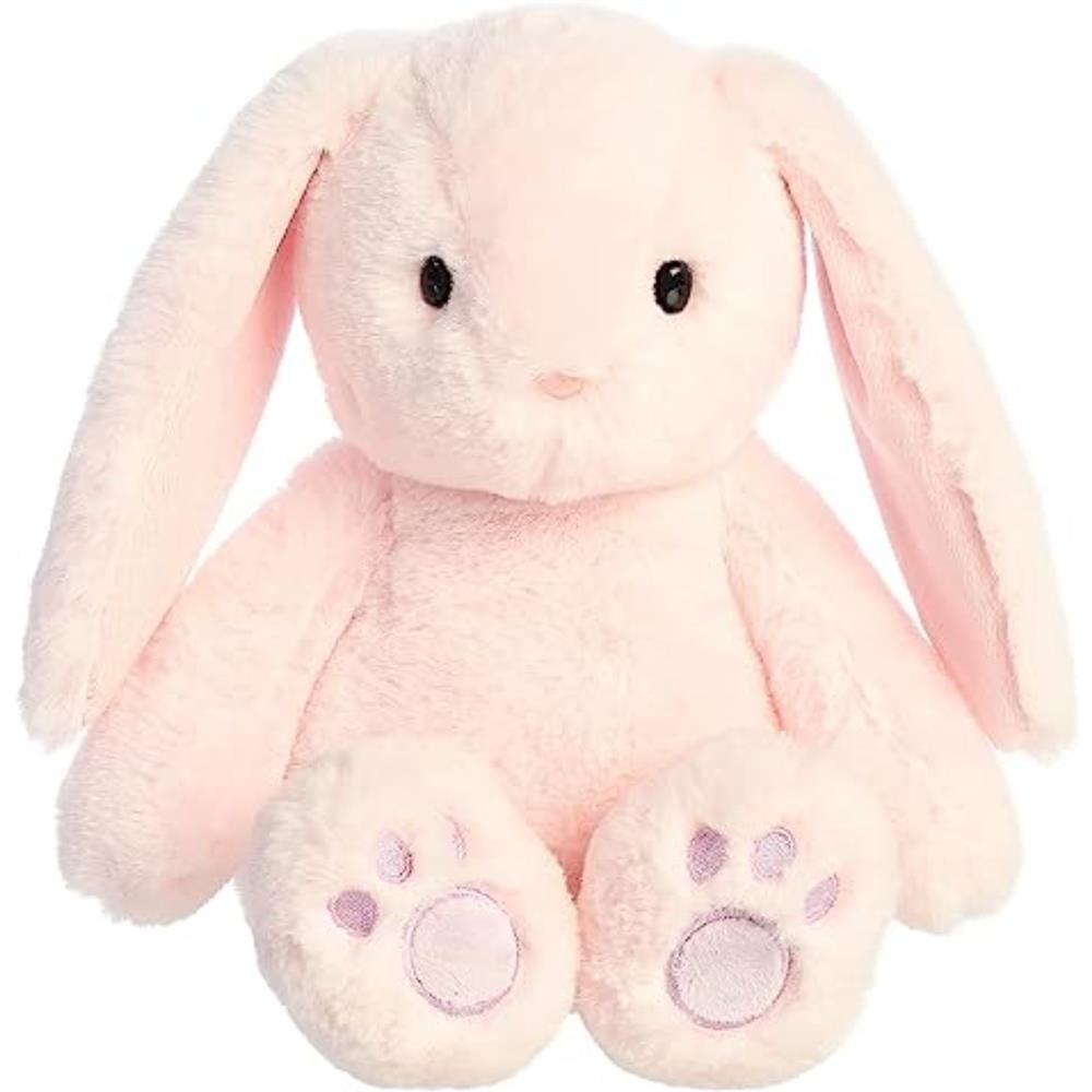 Aurora 12in Spring Brulee Bunny Rabbit Plushie, Floppy Ears, Pink