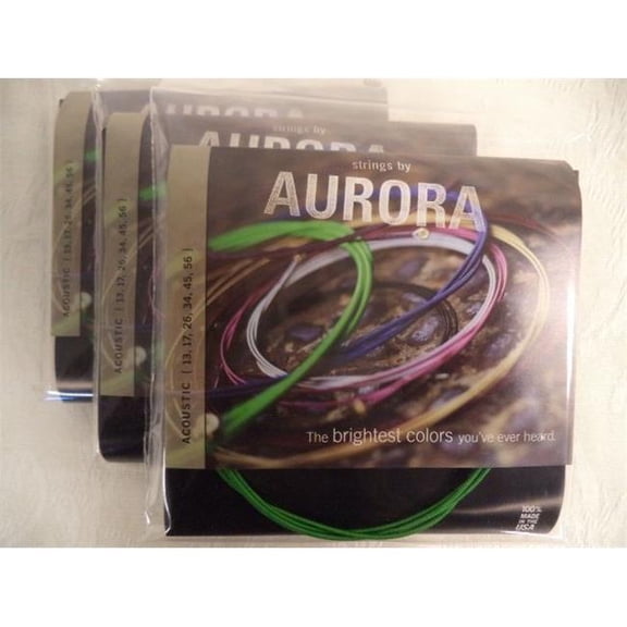 Aurora AURLUMGRNA-13 Premium Acoustic 13 Gauge Guitar Strings Light- Luminescent Green