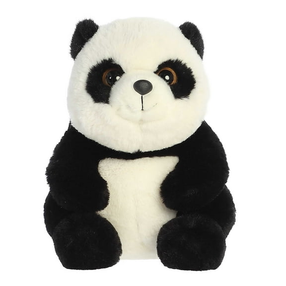 Aurora® Adorable Lin Lin™ Panda Stuffed Animal - Irresistible Companion - Endless Snuggles - Black 10 Inches