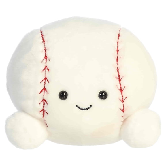 Aurora Adorable Palm Pals Party Sized Slugger Baseball Stuffed Animal - Fun Characters Now in Bigger Sizes - Perfect for Decorating Rooms and Birthday Gifts - White 7 Inches