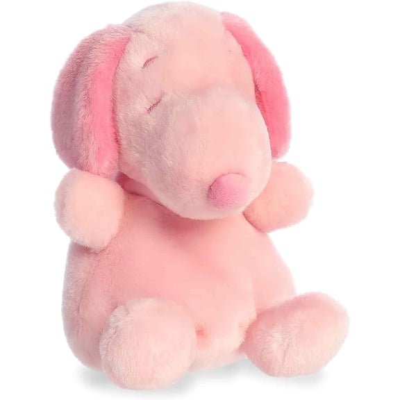 Aurora Adorable Palm Pals Plush - Snoopy, 5" - Pink