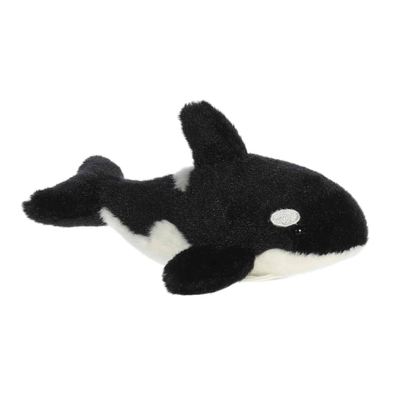 Aurora Adorable Shoulderkins Oceanic Orca Stuffed Animal - Fun Buddy That Can Go Everywhere with You - Perfect for Kids 3+ Years and Costumes - Black 6 Inches