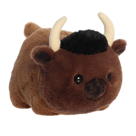 Aurora Adorable Spudsters Buddy Bison Stuffed Animal - Round Shape Makes for Comforting Cuddles - Perfect for Kids All Ages and Animal Loving Adults - Brown 10 Inches