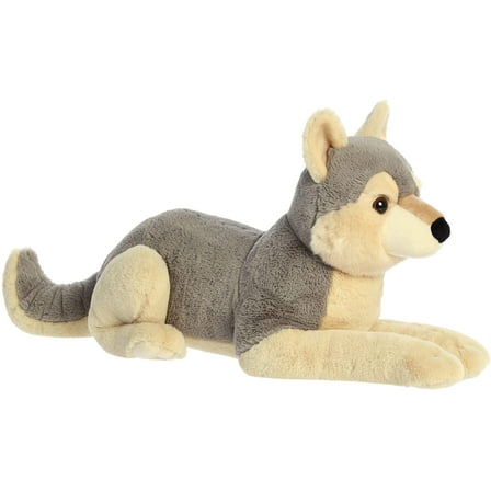 Aurora® Adorable Super Flopsie™ Wolf Stuffed Animal - Playful Ease - Timeless Companions - Gray 25 Inches